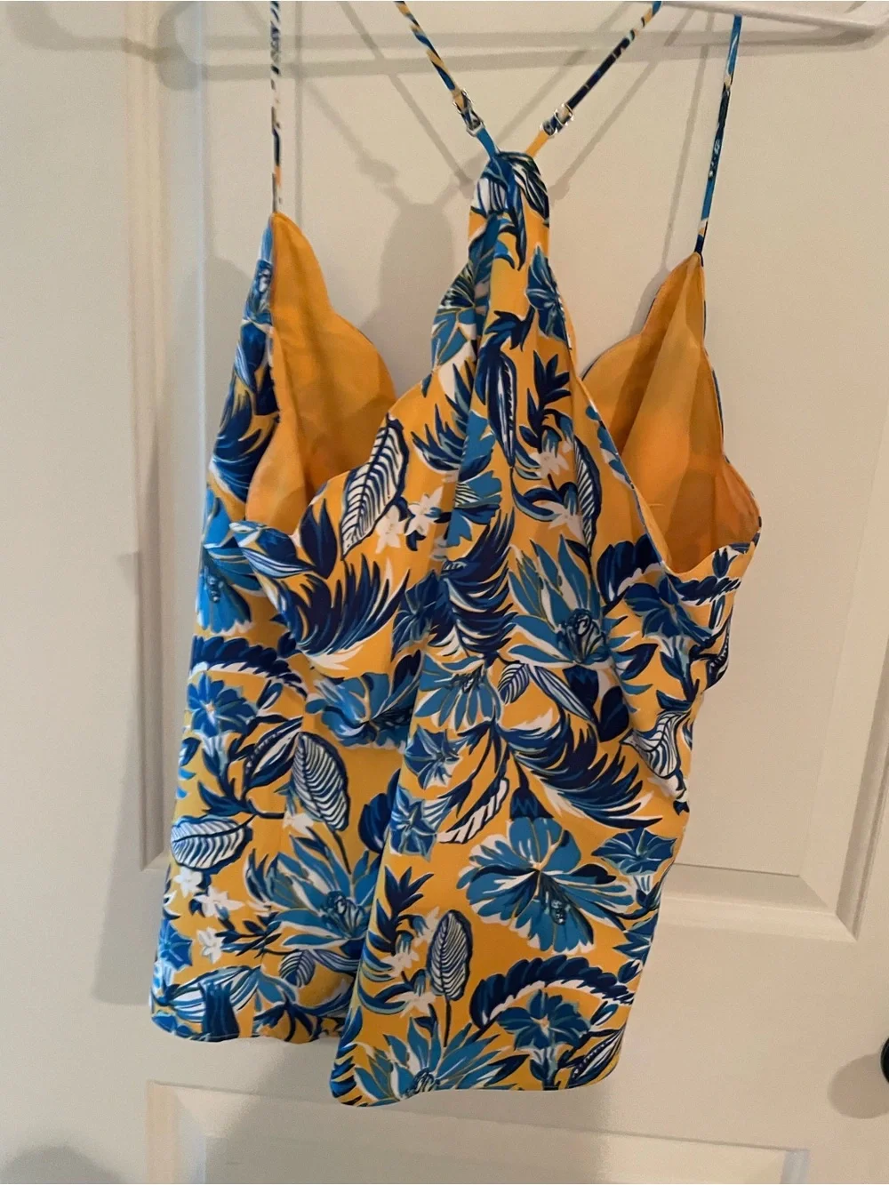 J. Crew Yellow Floral-Print Cami